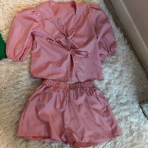 Red Gingham Women's Set